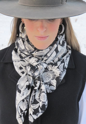 Details about   Wild Rag Scarf Western Cowboy Buckaroo Scarves Cowgirl silky white navy floral 