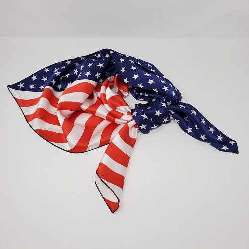 Charmeuse Stars and Stripes - Cowboy Images 